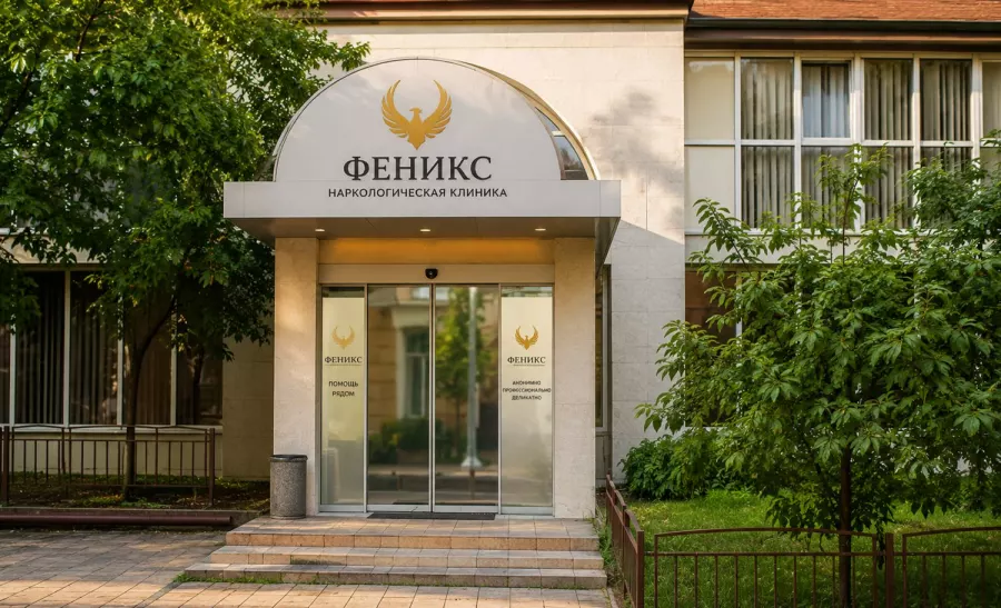Вход в наркологическую клинику «Феникс» в Шелехове